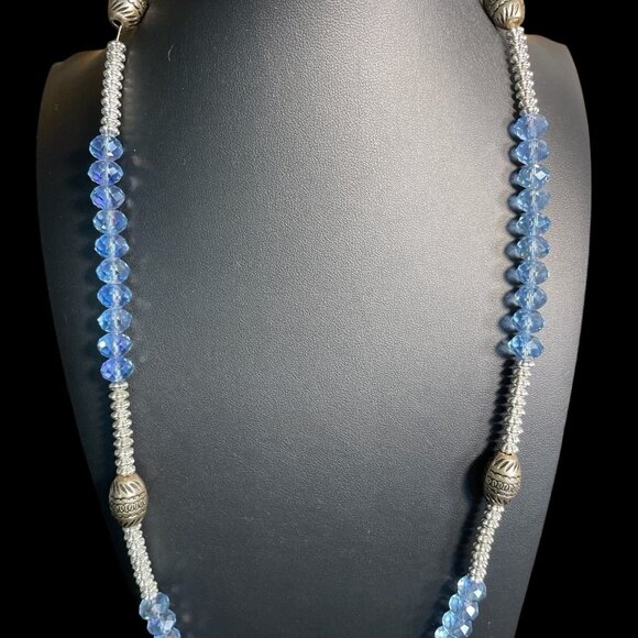 Rosary Blue Glass Beads Religious Handmade Elegant Spiritual Prayer Catholic - Picture 6 of 10